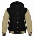 letterman jacket with hood​
