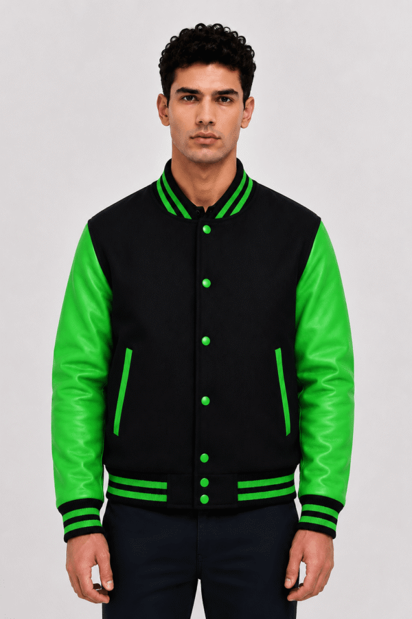 Varsity Jacket Green And Black