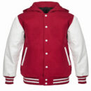 letterman jacket with hood​