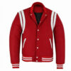 Letterman Jacket Red White