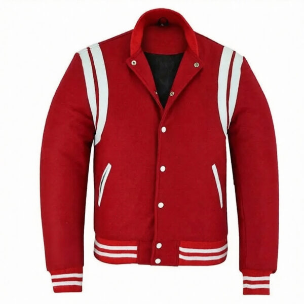 Letterman Jacket Red White