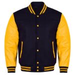black and gold letterman jacket​