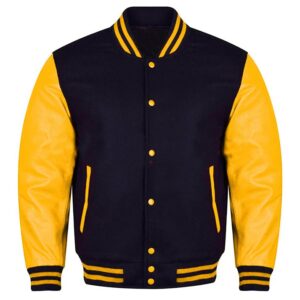black and gold letterman jacket​