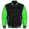 varsity jacket green and black​