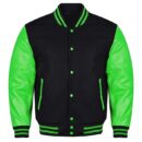 varsity jacket green and black​