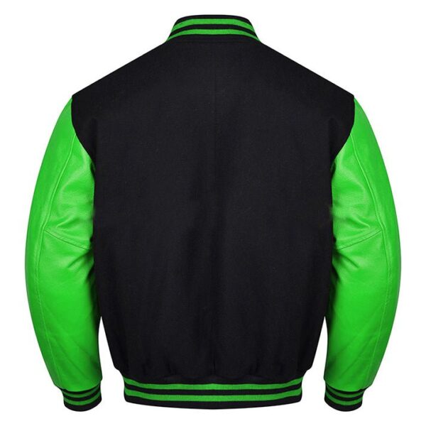 varsity jacket green and black​