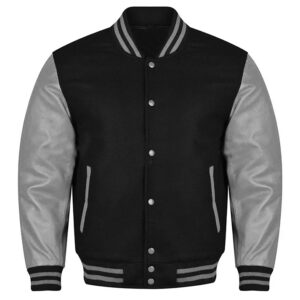 Varsity Jacket Black And Gray