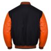 orange and black letterman jacket​