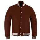 brown letterman jacket