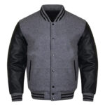 Black And Gray Letterman Jacket​