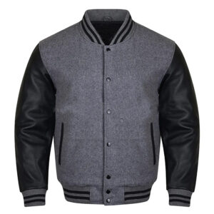Black And Gray Letterman Jacket​