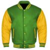 green and gold varsity jacket​