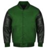 green and black varsity jacket​
