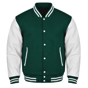 green white varsity jacket