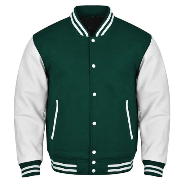 green white varsity jacket