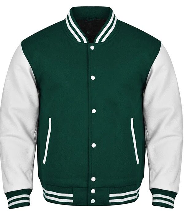 green white varsity jacket