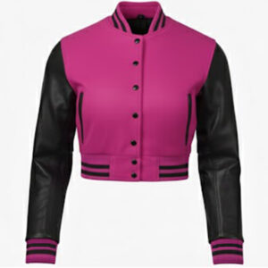 crop top varsity jacket