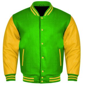 kelly green varsity jacket​