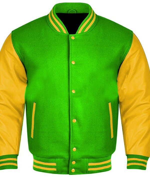 kelly green varsity jacket​