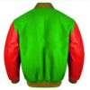 red and green varsity jacket