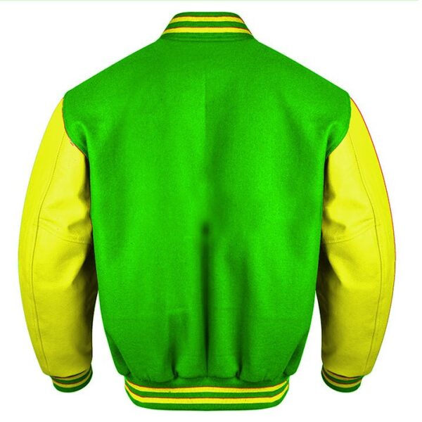 Green And Yellow Letterman Jacket