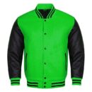 Green And Black Letterman Jacket