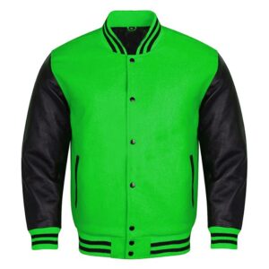 Green And Black Letterman Jacket