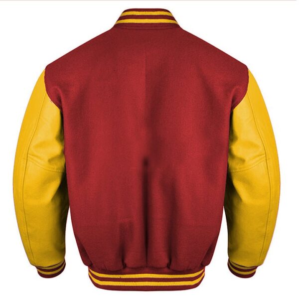 Maroon And Gold Letterman Jacket