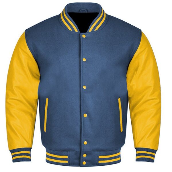 Navy And Gold Varsity Jacket​