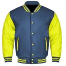 blue and yellow letterman jacket​