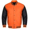black and orange letterman jacket