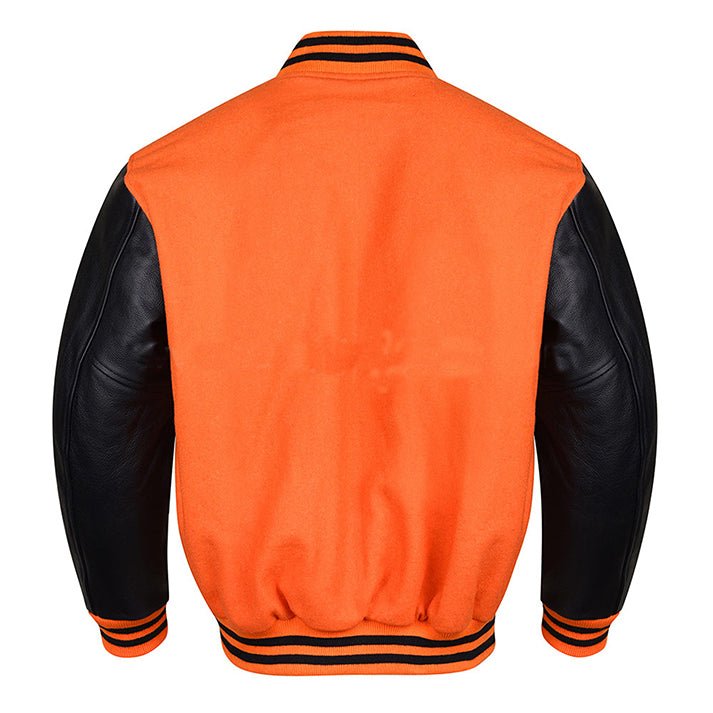 varsity jacket leather sleeves