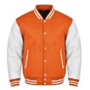 orange varsity jacket​