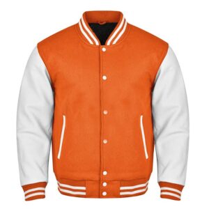 orange varsity jacket​