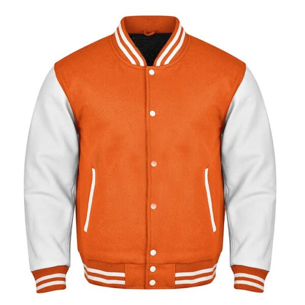 orange varsity jacket​