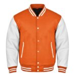 Orange And White Varsity Jacket