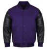 purple and black varsity jacket​