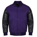 purple and black varsity jacket​