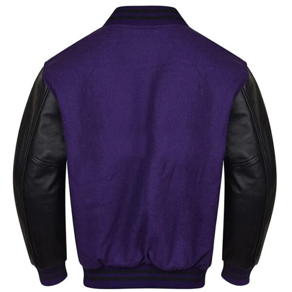 purple and black varsity jacket​