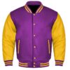 purple and gold letterman jacket​