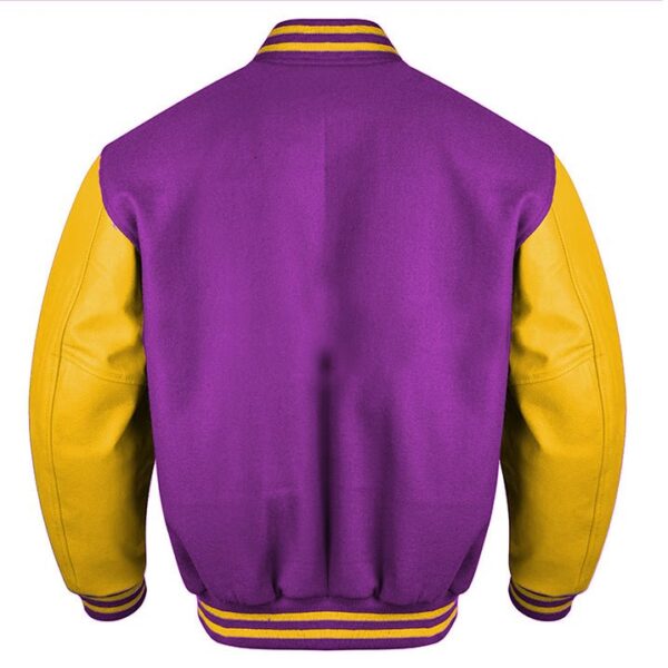purple and gold letterman jacket​