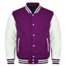 Purple And White Letterman Jacket​