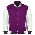 Purple And White Letterman Jacket​