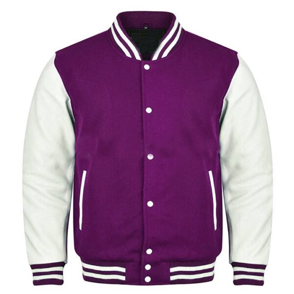 Purple And White Letterman Jacket​