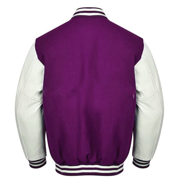 Purple And White Letterman Jacket​