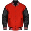Red And Black Letterman Jacket​
