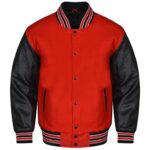 Red And Black Letterman Jacket​
