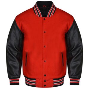 Red And Black Letterman Jacket​