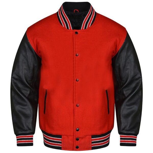 Red And Black Letterman Jacket​