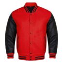 red varsity jacket mens​